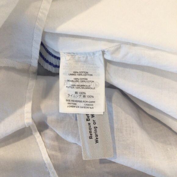 J. CREW Blue Striped Tiered Ruffle Mini Skirt size 4 - Picture 4 of 5